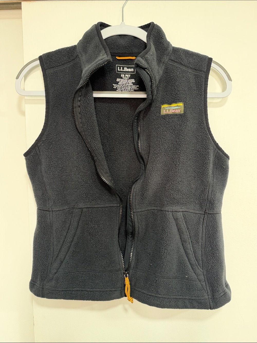 L.L. Bean Kids' Charcoal Gray Fleece Vest